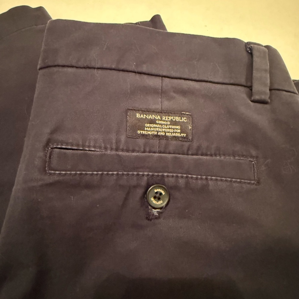 Banana Republic Men's Skinny Fulton Chinos in Black 34x30 - Picture 2 of 9